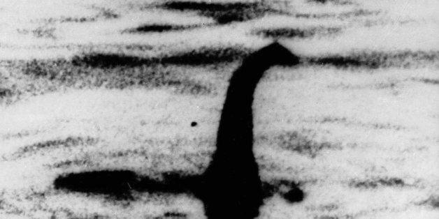 This shadowy something is what someone says is a photo of the Loch Ness monster in Scotland. (AP PHOTO)