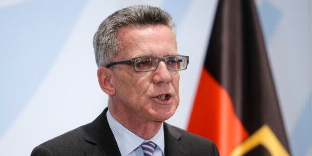 German Interior Minister Thomas de Maiziere briefs the media during a news conference at the Interior Ministry in Berlin, Wednesday, Oct. 28, 2015. Germanyâs Interior Minister says many of the Afghans pouring into the country will most likely be sent back to their homeland. Thomas de Maiziere says Germany and other western nations have poured millions in developmental aid into Afghanistan, as well as sending troops and police to help train security forces there, and that Afghanistanâs government agrees with Berlin that citizens should stay and help rebuild the country. (AP Photo/Markus Schreiber)