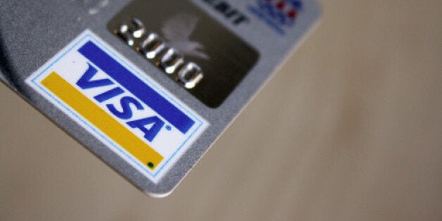 A Bank of America Visa Debit card with the classic Visa logo