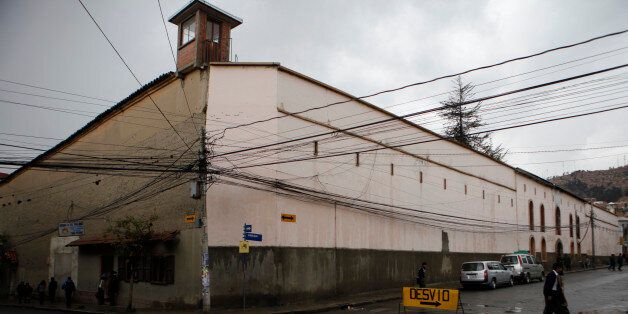 A view of the San Pedro jail in La Paz, Bolivia, Monday, Feb. 7, 2011. Hungarian citizen Eloed Toaso and Croatian-Bolivian citizen Mario Tadic, both accused of terrorist activities by Bolivian authorities, remain imprisoned in this jail since their April 2009 arrest.(AP Photo/Juan Karita)