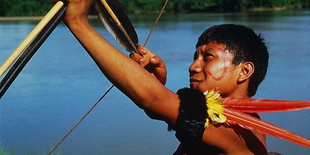 (GERMANY OUT) T.F. Amazonas / Mavaca: Yanomami mitPfeil und Bogen- o.J. (Photo by Kanus/ullstein bild via Getty Images)
