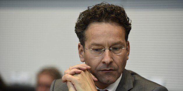 Eurogroup president Jeroen Dijsselbloem attends a parliamentary group meeting of the German Social Democratic party (SPD) in Berlin on July 16, 2015 the day before German lawmakers vote in the Bundestag on entering into negotiations on the new aid package for Greece. AFP PHOTO / TOBIAS SCHWARZ (Photo credit should read TOBIAS SCHWARZ/AFP/Getty Images)