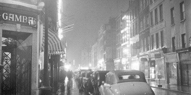 Frith Street in Soho, London, at a time when the capital's rival gangs are battling for control of race-course betting.