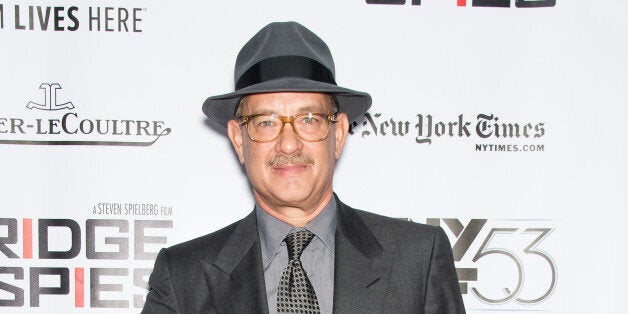 NEW YORK, NY - OCTOBER 04: Actor Tom Hanks attends the 53rd New York Film Festival - 'Bridge Of Spies' at Alice Tully Hall, Lincoln Center on October 4, 2015 in New York City. (Photo by Gilbert Carrasquillo/FilmMagic)