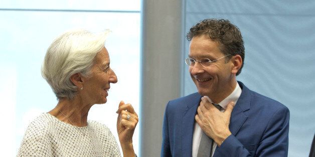 From left to right: Ms Christine LAGARDE, Managing Director of the IMF; Mr Jeroen DIJSSELBLOEM, President of the Eurogroup.