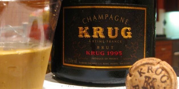 We had to drink our 1995 Krug champagne out of plastic cups since everything was packed and on the moving ruck. Still delicious! 7/07