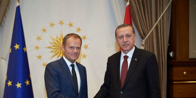 From left to right: Mr Donald TUSK, President of the European Council; Mr Recep Tayyip ERDOGAN, President of Turkey.