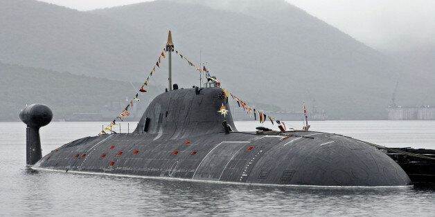 ** FILE ** One of Russia's Shchuka (Pike) class (NATO name: Akula) Soviet-built nuclear submarines is moored at a harbor on the Pacific peninsula of Kamchatka, Saturday, July 29, 2007. The class is sometimes erroneously called the