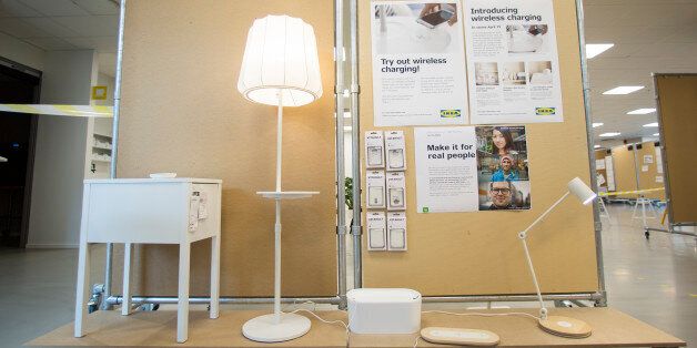 ALMHULT, SWEDEN - MAY 12: IKEA is launching a collection of furniture that can wirelessly charge electronic devices as seen here at the Democratic Design Dat conference at IKEA headquarters in rural Sweden. May 12, 2015. (Randy Risling/Toronto Star via Getty Images)
