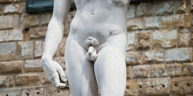 FLORENCE, ITALY - JULY 22: A copy of Michelangelo's David on Piazza della Signoria on July 22, 2014 in Florence, Italy.(Photo by Michael Gottschalk/Photothek via Getty Images)