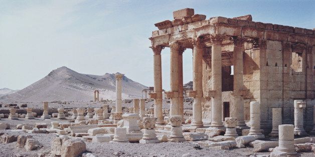 The temple of Baal-Shamin in Palmyra, Syria, circa 1960. (Photo by Archive Photos/Getty Images)