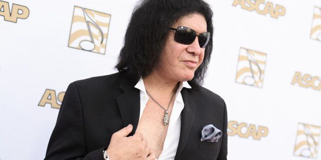 Gene Simmons arrives at the 32nd Annual ASCAP Pop Music Awards held at the Dolby Ballroom, Loews Hollywood Hotel on Wednesday, April 29, 2015, in Los Angeles (Photo by Richard Shotwell/Invision/AP)