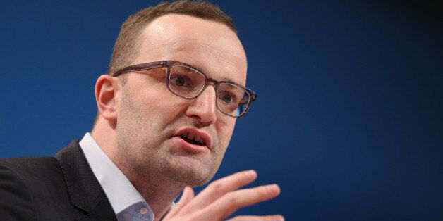 COLOGNE, GERMANY - DECEMBER 09: Jens Spahn of the German Christian Democrats (CDU) speaks at the annual CDU party congress on December 9, 2014 in Cologne, Germany. The CDU is the senior partner in Germany's ruling government coalition. (Photo by Sean Gallup/Getty Images)