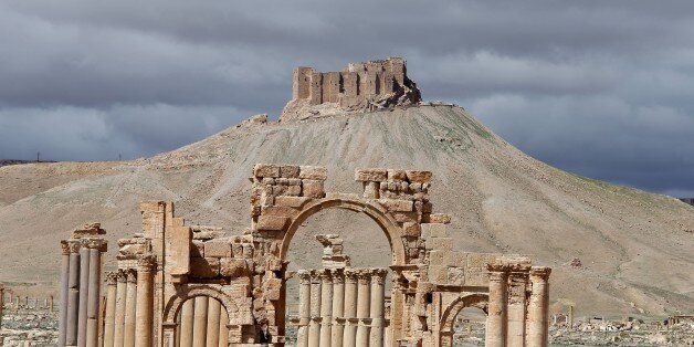 A picture taken on March 14, 2014 shows a partial view of the ancient oasis city of Palmyra, 215 kilometres northeast of Damascus. From the 1st to the 2nd century, the art and architecture of Palmyra, standing at the crossroads of several civilizations, married Graeco-Roman techniques with local traditions and Persian influences. AFP PHOTO/JOSEPH EID (Photo credit should read JOSEPH EID/AFP/Getty Images)