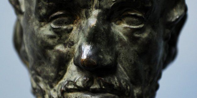 Auguste Rodin (1840-1917). French sculptor. The Man With the Broken Nose (Mask). Bronze. Before (1918).1862-63. Ny Carlsberg Glyptotek. Copenhagen. Denmark. (Photo by: Prisma/UIG via Getty Images)