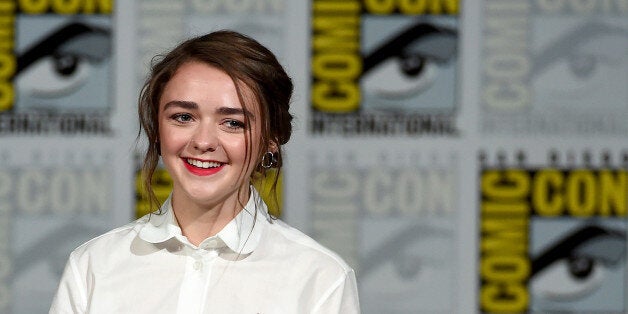 SAN DIEGO, CA - JULY 11: Actress Maisie Williams arrives at the TV Guide Magazine: Fan Favorites panel during Comic-Con International 2015 at the San Diego Convention Center on July 11, 2015 in San Diego, California. (Photo by Ethan Miller/Getty Images)