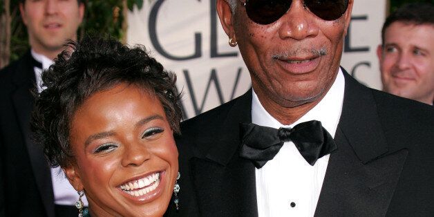 BEVERLY HILLS, CA - JANUARY 16: Actor Morgan Freeman and E'Dena Hines arrive to the 62nd Annual Golden Globe Awards at the Beverly Hilton Hotel January 16, 2005 in Beverly Hills, California. (Photo by Kevin Winter/Getty Images)