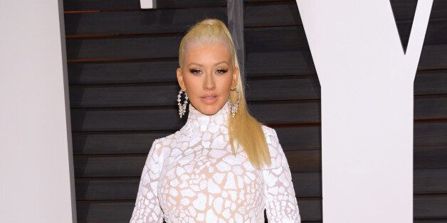 Christina Aguilera arrives at the 2015 Vanity Fair Oscar Party on Sunday, Feb. 22, 2015, in Beverly Hills, Calif. (Photo by Evan Agostini/Invision/AP)