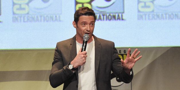 SAN DIEGO, CA - JULY 11: Actor Hugh Jackman speaks onstage at the 20th Century FOX panel during Comic-Con International 2015 at the San Diego Convention Center on July 11, 2015 in San Diego, California. (Photo by Kevin Winter/Getty Images)