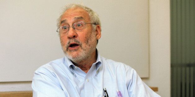 Joseph Stiglitz, a winner of the Nobel Prize in Economics, is interviewed at Columbia University,in New York, Thursday July 26, 2012. He is the author of the new book