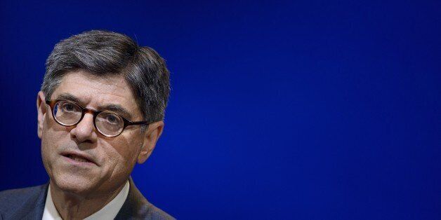 US Secretary of the Treasury Jacob Lew pauses while speaking at the Brookings Institution July 8, 2015 in Washington, DC. AFP PHOTO/BRENDAN SMIALOWSKI (Photo credit should read BRENDAN SMIALOWSKI/AFP/Getty Images)