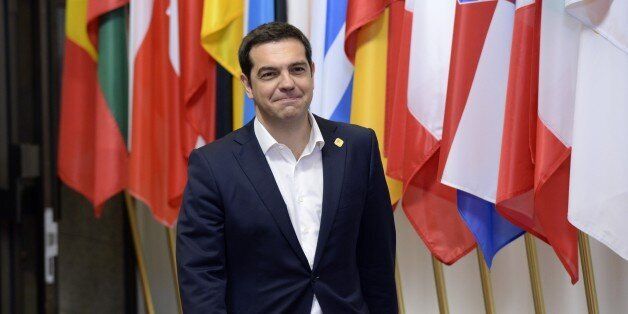 The Prime Minister of Greece Alexis Tsipras is seen leaving at the end of a Special EU Euro Summit about the Greek crisis held at the EU Council building in Brussels on June 23, 2015. AFP Photo / Thierry Charlier (Photo credit should read THIERRY CHARLIER/AFP/Getty Images)