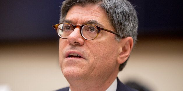 Treasury Secretary Jacob Lew testifies on Capitol Hill in Washington, Wednesday, June 17, 2015, before a House Financial Services committee hearing on the annual report of the Financial Stability Oversight Council. (AP Photo/Andrew Harnik)