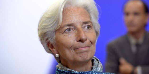 International Monetary Fund (IMF) Chief Christine Lagarde talks to the media at the end of a Special EU Euro Summit about the Greek crisis held at the EU Council building in Brussels on June 23, 2015. AFP Photo / Thierry Charlier (Photo credit should read THIERRY CHARLIER/AFP/Getty Images)