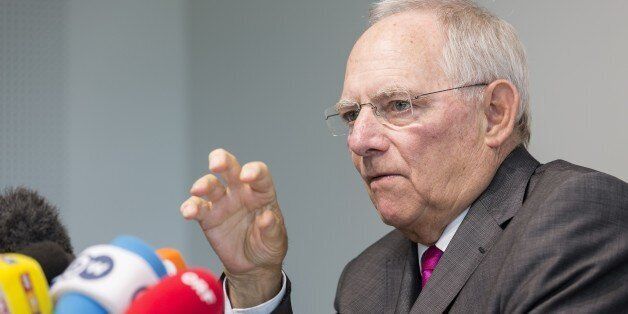 German Finance Minister Wolfgang Schaeuble talks to the media on June 19, 2015, during an EcoFin Ministers meeting in the EU Council headquarter in Luxembourg. AFP PHOTO / THIERRY MONASSE (Photo credit should read THIERRY MONASSE/AFP/Getty Images)