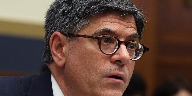 WASHINGTON, DC - JUNE 17: Treasury Secretary Jack Lew testifies during a House Financial Services Committee hearing on Capitol Hill June 17, 2015 in Washington, DC. The committee is hearing testimony on 'The Annual Report of the Financial Stability Oversight Council.' (Photo by Mark Wilson/Getty Images)