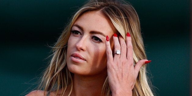 LAHAINA, HI - JANUARY 03: Paulina Gretzky watches the play of Dustin Johnson during round one of the Hyundai Tournament of Champions at the Plantation Course at Kapalua Golf Club on January 3, 2014 in Lahaina, Hawaii. (Photo by Tom Pennington/Getty Images)