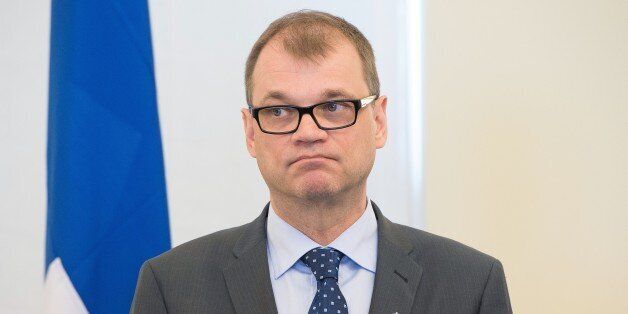 Finland's newly elected Prime Minister Juha SipilÃ¤ looks on during a press conference with his Estonian counterpart at the Estonian government headquarters in Tallinn, on June 9, 2015. AFP PHOTO / RAIGO PAJULA (Photo credit should read RAIGO PAJULA/AFP/Getty Images)