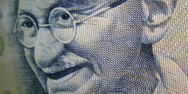 I'm sorry, but American money is just not as inspiring as most foreign currency.Mahatma Gandhi, for example, is on all Indian paper currency - why can't we have more peaceful souls on ours?Photographed lovingly from the 100 Rupee bill using my Canon Powershot SD870 IS, ambient light and long exposure at 80 ISO - employing my Gorillapod for stability! 