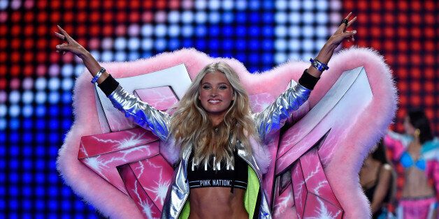 LONDON, ENGLAND - DECEMBER 02: Model Elsa Hosk walks the runway at the annual Victoria's Secret fashion show at Earls Court on December 2, 2014 in London, England. (Photo by Pascal Le Segretain/Getty Images)
