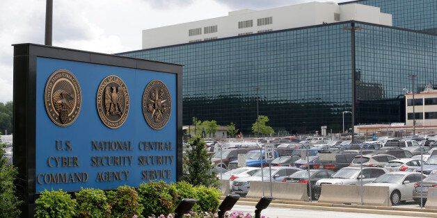 FILE - This Thursday, June 6, 2013 file photo shows the National Security Administration (NSA) campus in Fort Meade, Md. The American Civil Liberties Union, Wikimedia and other groups are suing the National Security Agency over its surveillance practices. The lawsuit says the agency violates the free speech and privacy rights of Americans by tapping into the U.S. internet backbone to monitor online communications. (AP Photo/Patrick Semansky, File)