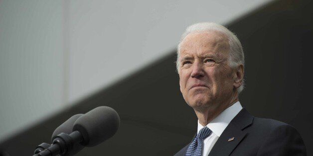 US Vice President Joe Biden speaks during the dedication of the Edward M. Kennedy Institute for the United States Senate in Boston, Massachusetts, March 30, 2015. AFP PHOTO/JIM WATSON (Photo credit should read JIM WATSON/AFP/Getty Images)
