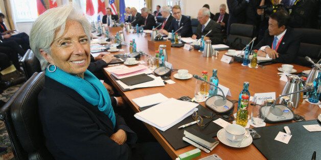 DRESDEN, GERMANY - MAY 28: International Monetary Fund (IMF) Managing Director Christine Lagarde attends a working session during a meeting of finance ministers of the G7 group of nations on May 28, 2015 in Dresden, Germany. The G7 finance ministers are meeting ahead of the upcoming G7 summit at Schloss Elmau in June. (Photo by Sean Gallup/Getty Images)