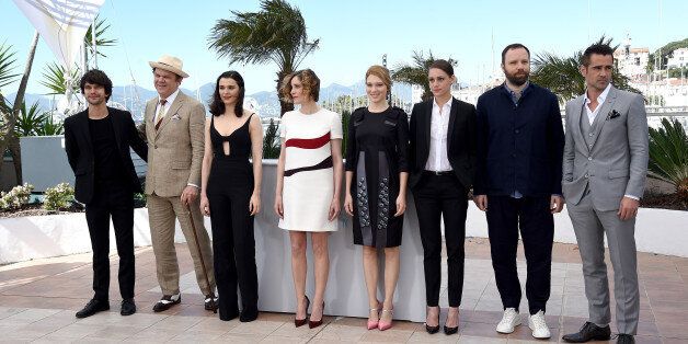 CANNES, FRANCE - MAY 15: (L-R) Actors Ben Whishaw, John C. Reilly, Rachel Weisz, Angeliki Papoulia, Lea Seydoux, Ariane Labed, director Yorgos Lanthimos and actor Colin Farrell attend a photocall for 'The Lobster' during the 68th annual Cannes Film Festival on May 15, 2015 in Cannes, France. (Photo by Ben A. Pruchnie/Getty Images)