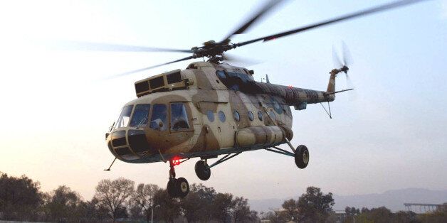This undated photo shows a Russian-made MI-17 Pakistan Army helicopter landing in Islamabad, Pakistan. A Pakistani Army helicopter MI-17 crashed Thursday, Aug 5, 2004, in a remote northwestern tribal region, killing all 13 soldiers aboard, Pakistan's army said. (AP Photo)