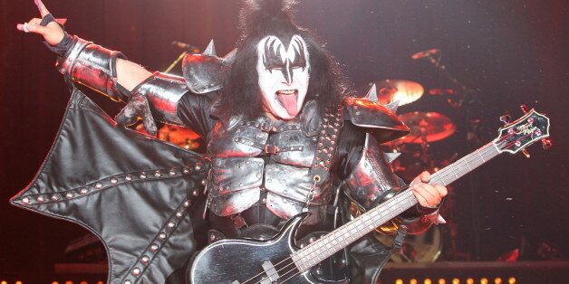 Gene Simmons of the US hard-rock band Kiss performs on stage on May 25, 2010 in Leipzig, eastern Germany. It was the first concert of the band's German tour titled 'Sonic Boom Over Europe'. AFP PHOTO DDP/SEBASTIAN WILLNOW GERMANY OUT (Photo credit should read SEBASTIAN WILLNOW/AFP/Getty Images)
