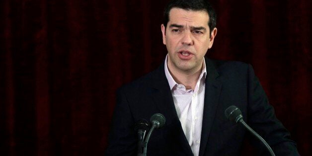 Greek Prime Minister Alexis Tsipras speaks at the Health ministry, in Athens, on Thursday, April 2, 2015. Greece and its international creditors are still struggling to agree on a list of economic reforms that are deemed necessary for the country to unlock emergency funds and stay afloat. (AP Photo/Petros Giannakouris)