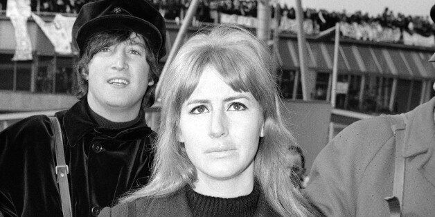 Maureen Starr, wife of Beatle drummer Ringo Starr, left, and Cynthia Lennon, wife of John Lennon, at London airport in England on March 13, 1965, prior to flying out with husbands and other members of the Beatle group to Salzburg, Austria, where the group are to continue work on their second film. (AP Photo/Victor Boyton)