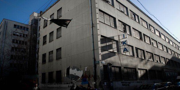 ATHENS, GREECE - MARCH 30: (NO ITALY SALES) A derelict government building that once housed offices for IKA, Greece's largest social insurance organization. Greece has requested financial assistance from the International Monetary Fund (IMF) European Union after an extended period of financial crisis and rising debts. The current pension system is under pressure and the Greek goverment is seeking to introduce pension reform as part of the rescue plan while continuing to address the support of