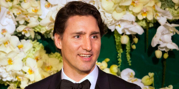 Canadian Prime Minister Justin Trudeau toasts to President Barack Obama during a State Dinner in the East Room of the White House in Washington, Thursday, March 10, 2016. (AP Photo/Jacquelyn Martin)