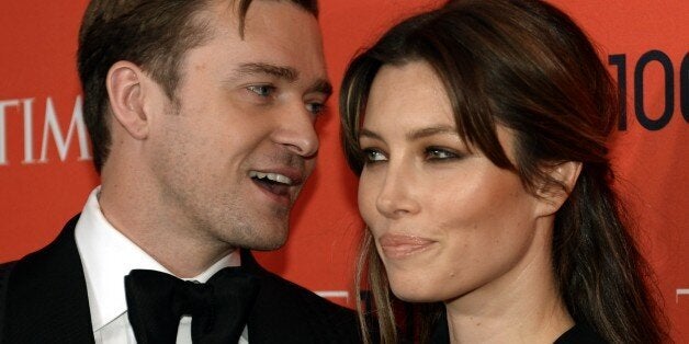 Justin Timberlake and Jessica Biel attend the Time 100 Gala celebrating the Time 100 issue of the Most Influential People In The World at Jazz at Lincoln Center on April 23, 2013 in New York. AFP PHOTO / TIMOTHY A.CLARY (Photo credit should read TIMOTHY A. CLARY/AFP/Getty Images)