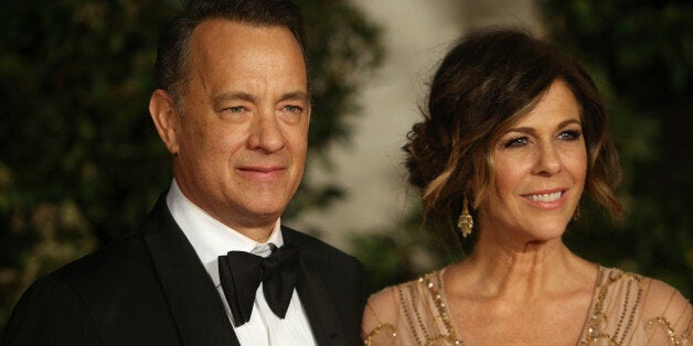 LONDON, ENGLAND - FEBRUARY 16: Tom Hanks and Rita Wilson attend an official dinner party after the EE British Academy Film Awards at The Grosvenor House Hotel on February 16, 2014 in London, England. (Photo by Chris Jackson/Getty Images)