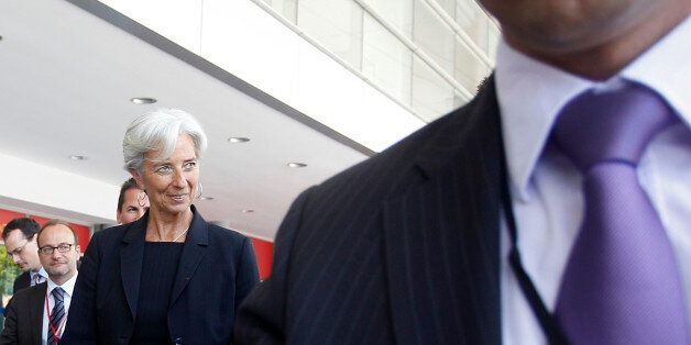 International Monetary Fund (IMF) Managing Director Christine Lagarde, pauses as she speaks during a session on
