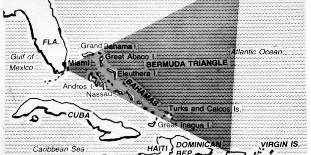 This Chicago Tribune map depicting the Bermuda Triangle, Shown on Feb. 5, 1979. (AP Photo)
