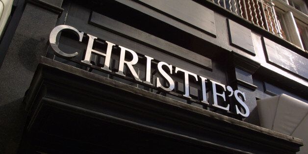 391870 02: The Christie''s logo is displayed over the entrance of the auction house July 13, 2001 on...
