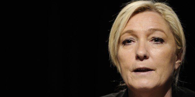 Leader of the french far-right Front National (FN) party Marine Le Pen holds a press conference on March 9, 2015 in Metz, eastern France, ahead of the March 22 and 29, 2015 regional elections. AFP PHOTO / JEAN-CHRISTOPHE VERHAEGEN (Photo credit should read JEAN-CHRISTOPHE VERHAEGEN/AFP/Getty Images)